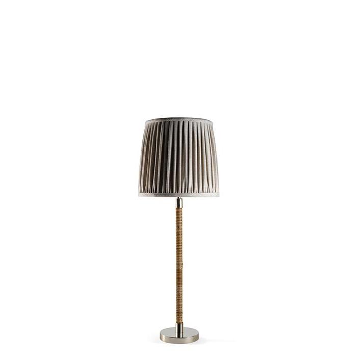 Small Holden Table Lamp - Dark Cane With Brass