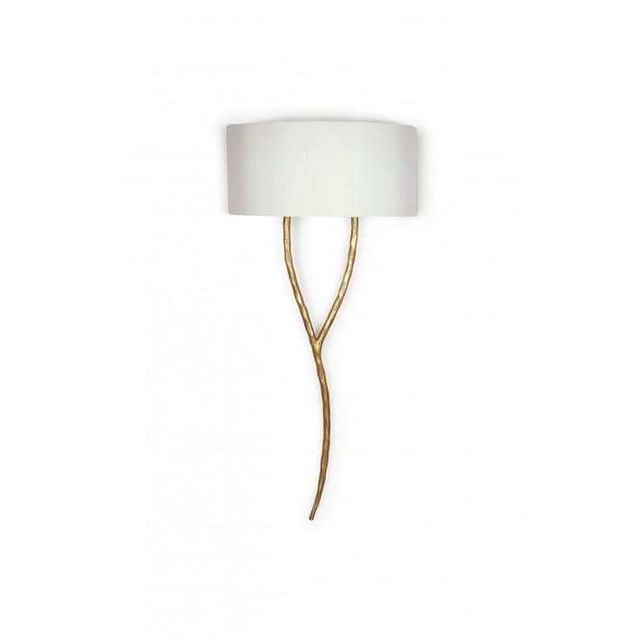 Yves Wall Light - Taper Left - White Gold