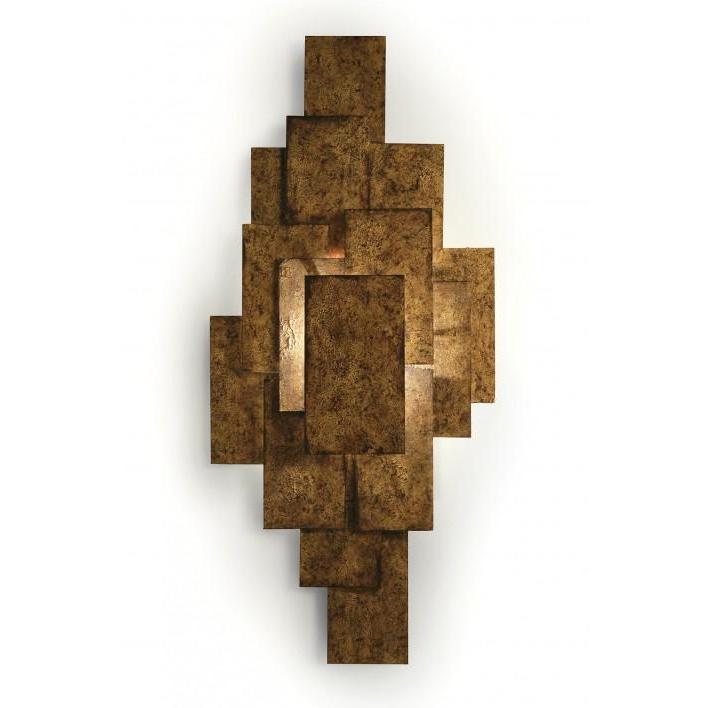 Steel Plates Wall Light - Mayan Gold