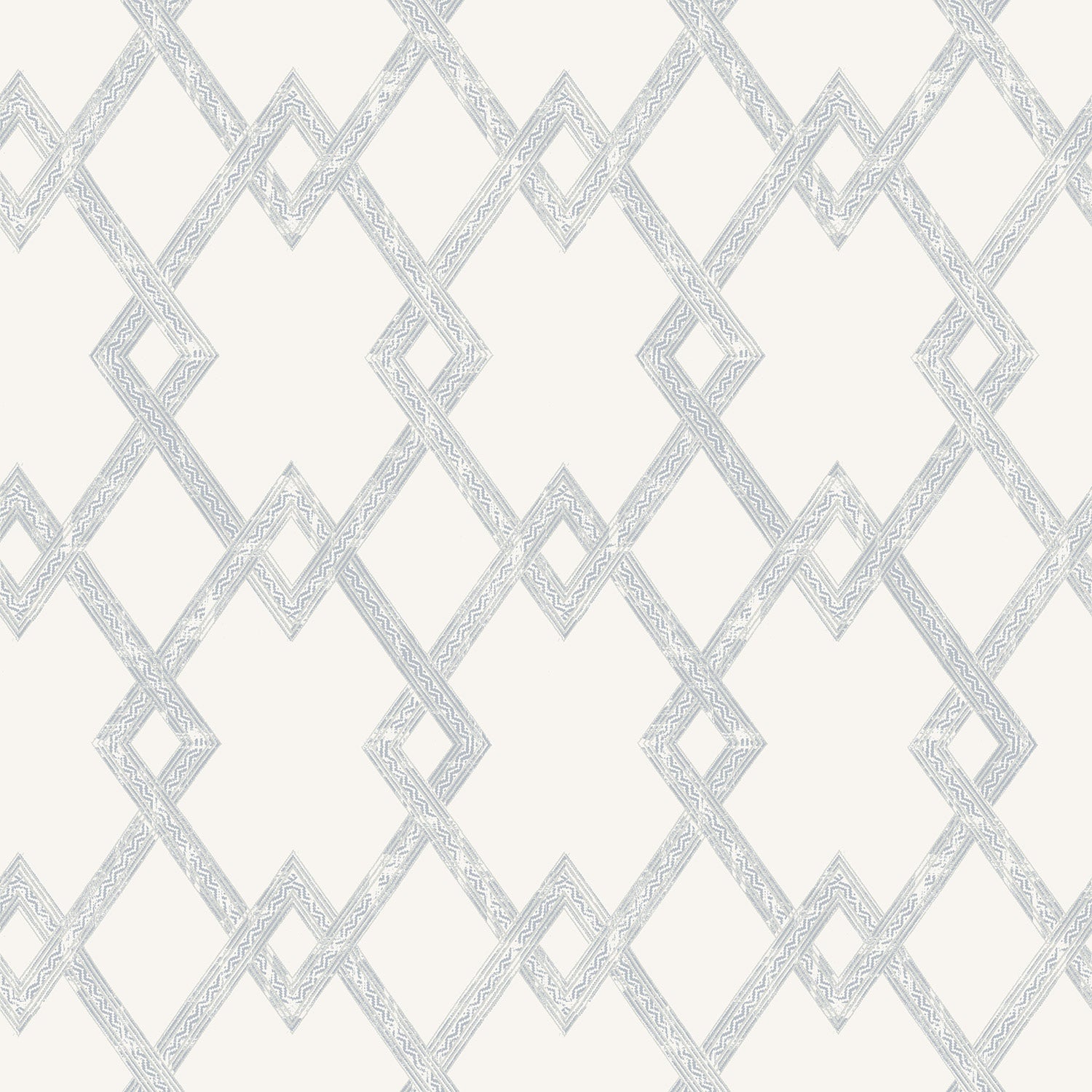 Treillage Wallpaper - Silver Cloud