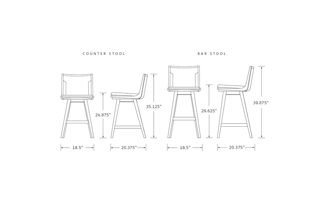 Legare Swivel Bar / Counter Stool