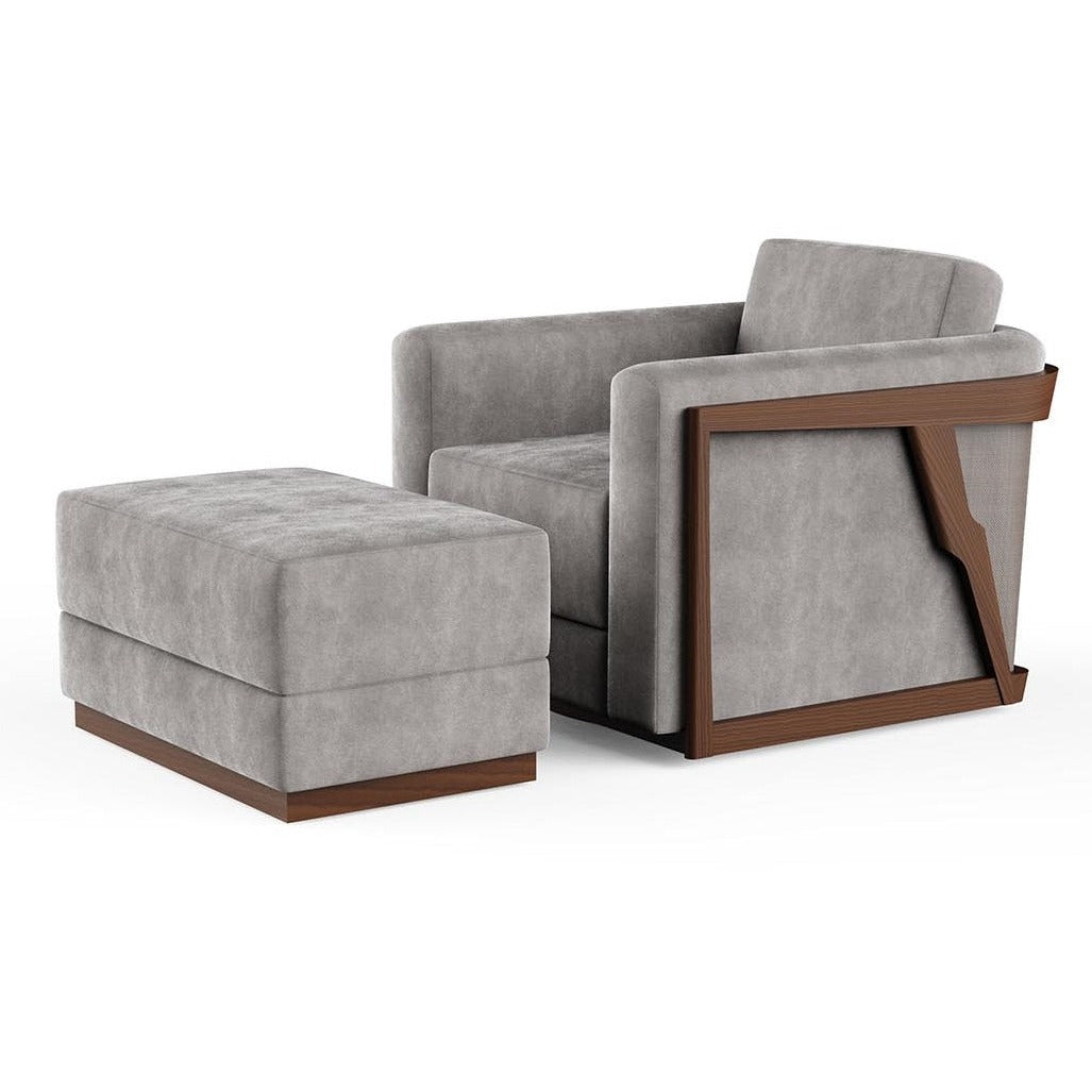 Mari Swivel Lounge Chair and Ottoman