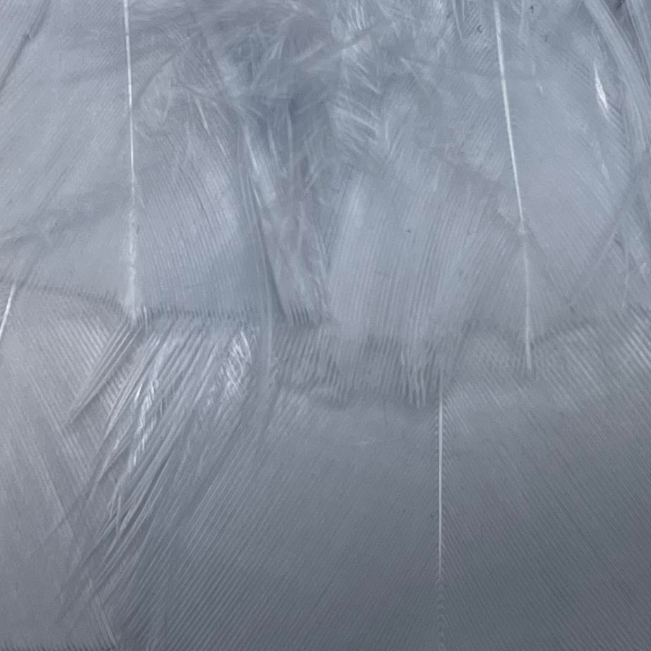 Lampshade, Feathered - Warm Grey Duck Feather