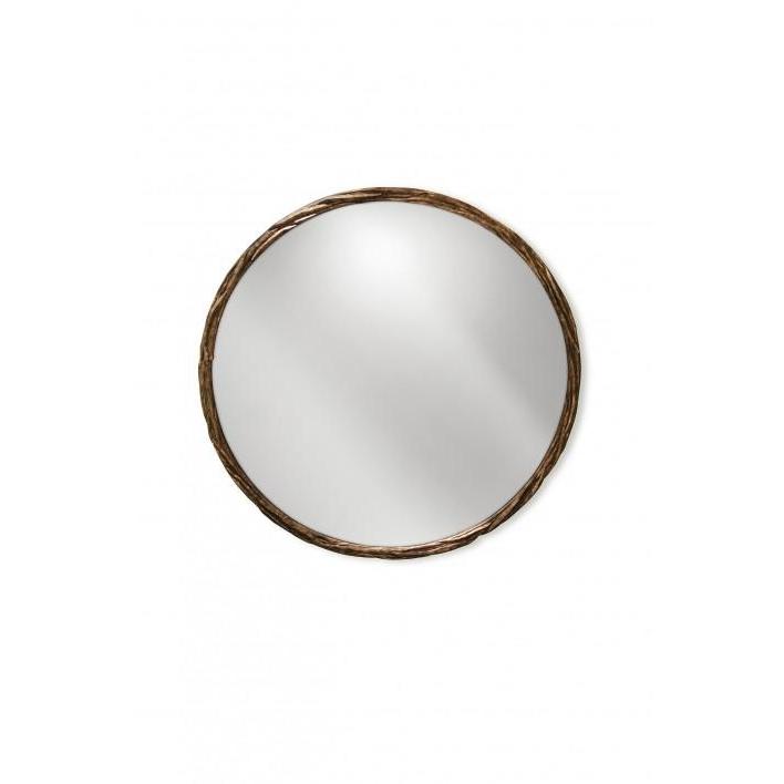 Laurel Mirror - Burnt Silver