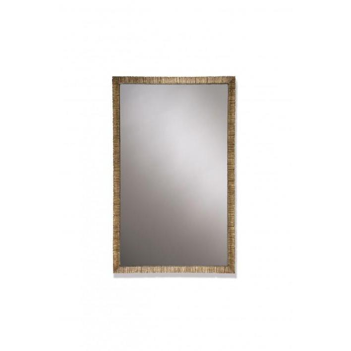 Small Rectangular Trevose - Mirror - French Brass
