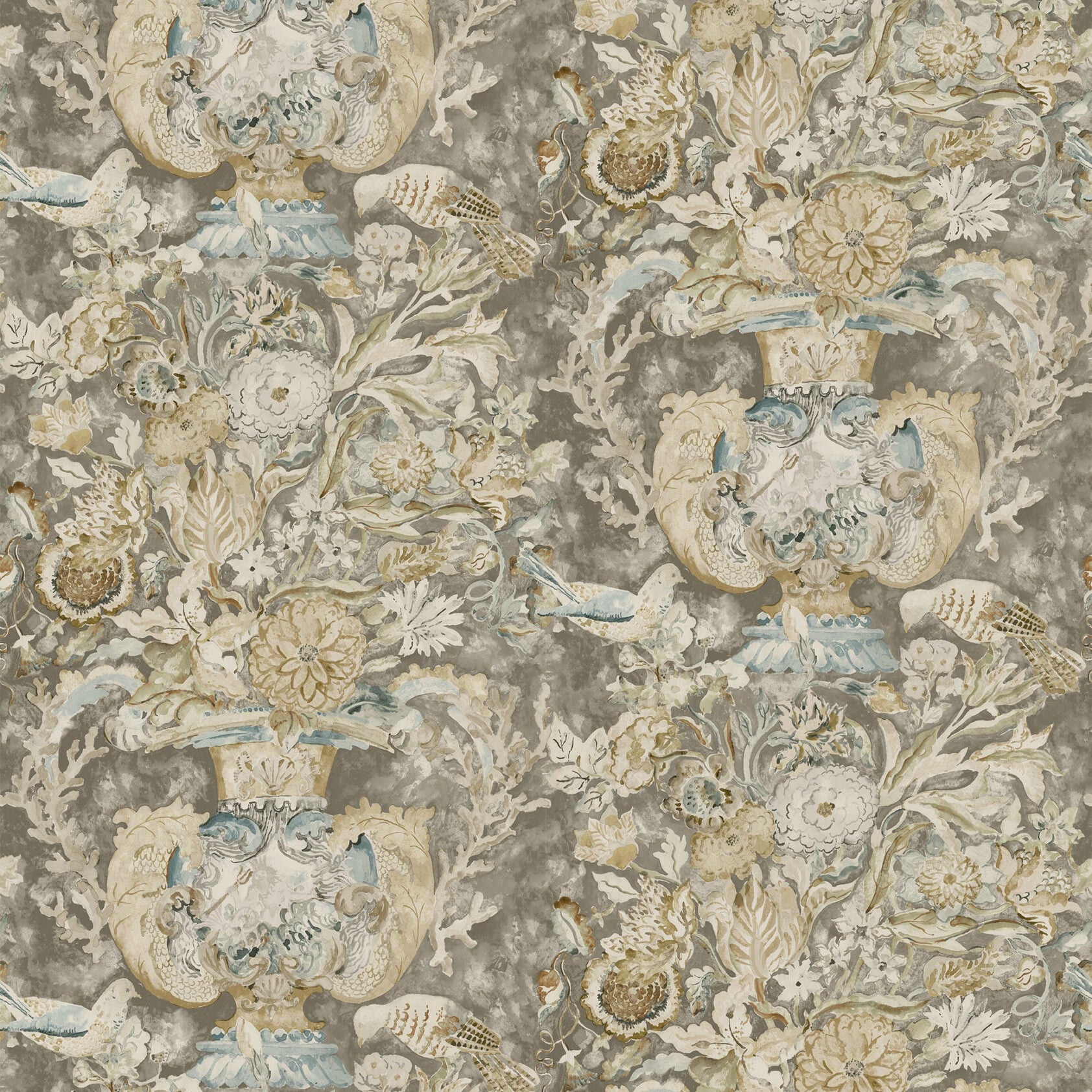 Neptune's Vase Wallpaper - Golden Flax