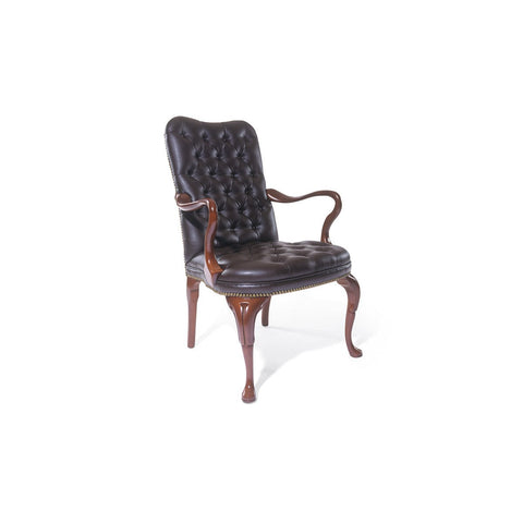 Traditional Fairfax Arm Chair with Tufted Bow Back