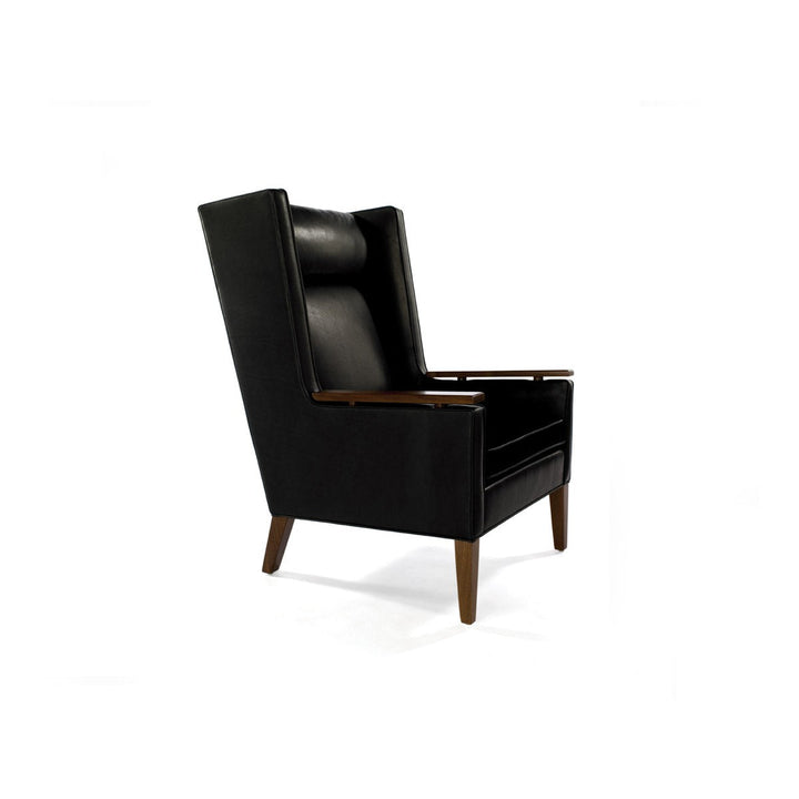 Van Wing Chair with Wood Arm