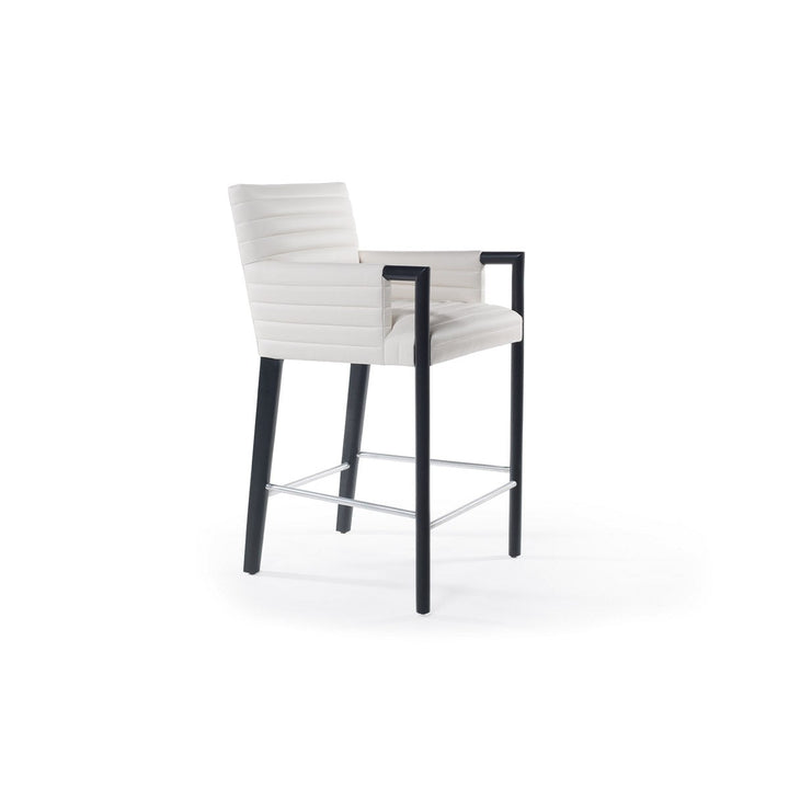 Gosha Bar Stool with Quilted Arm