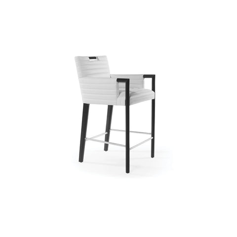 Gosha Bar Stool Quilted Arm with Pull