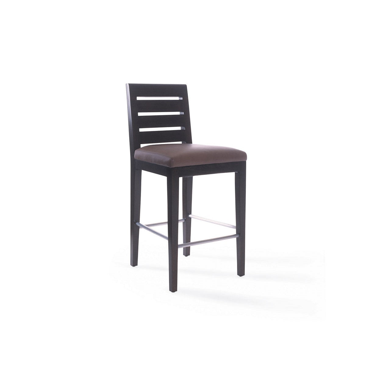 High School Counter Stool with Slat Back