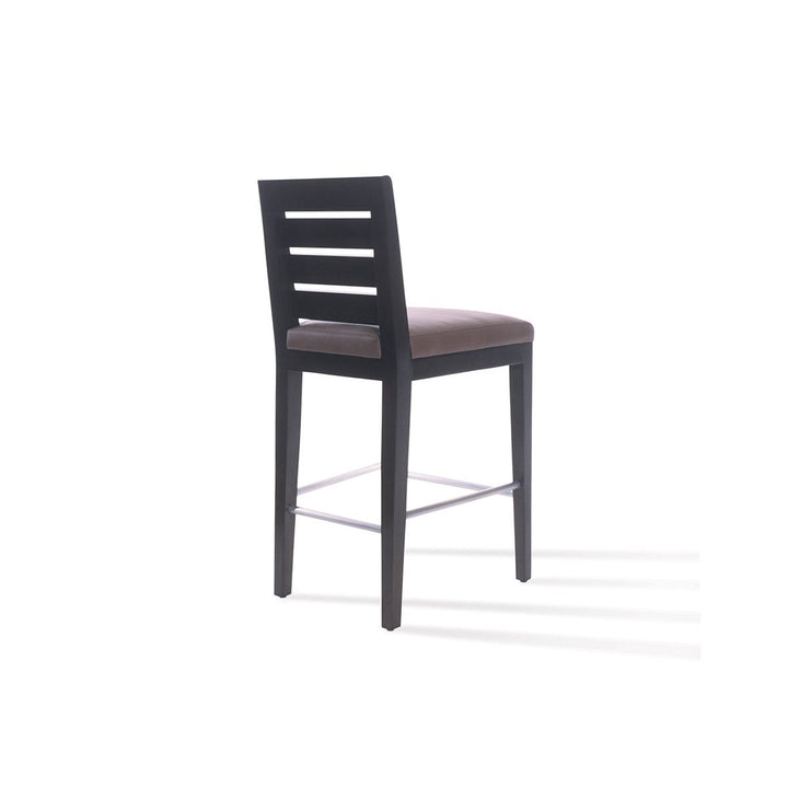 High School Counter Stool with Slat Back