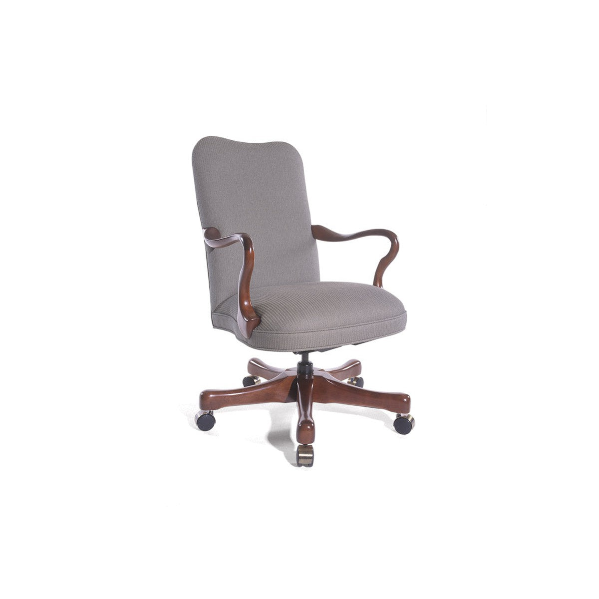 Traditional Fairfax Swivel Chair with Plain Tip Back