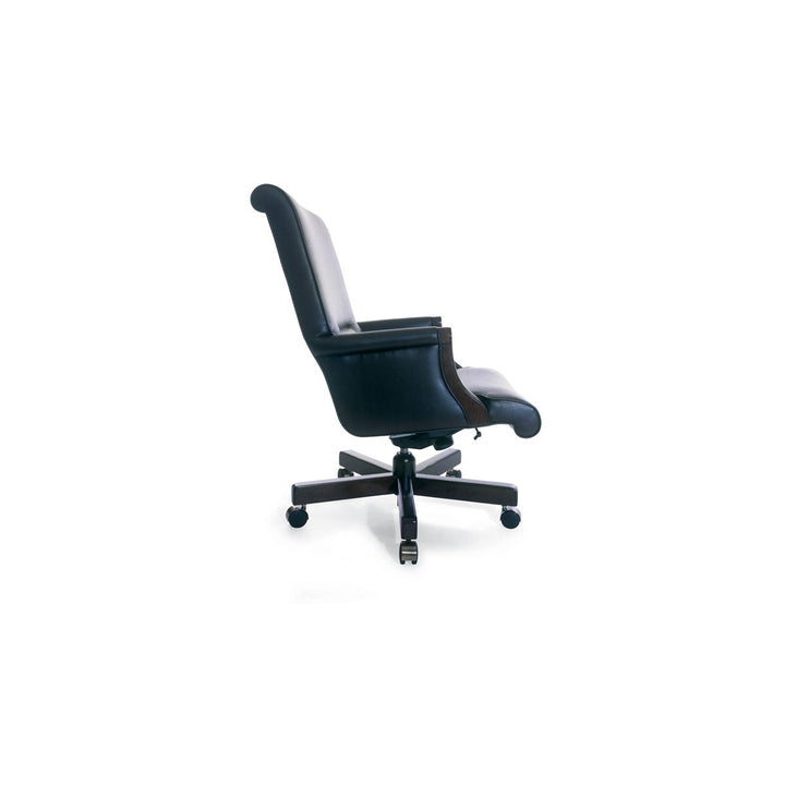 Traditional Vienna Swivel Chair Mid Back with Open Arm