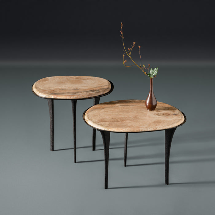 Quill Side Tables - Onyx Marble Tall