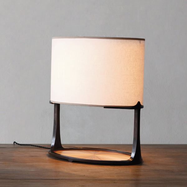 Inlet Table Lamp | Straw Marquetry