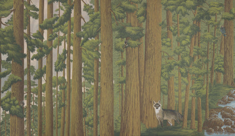 Redwoods -  Roberts Colorway on Brushed Gold Gilded Paper