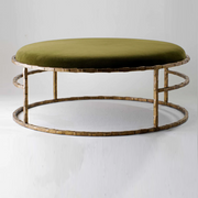 Giacometti Round Ottoman - Versailles Gold