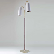Kelly Floor Lamp with Leather - Chocolate Leather
