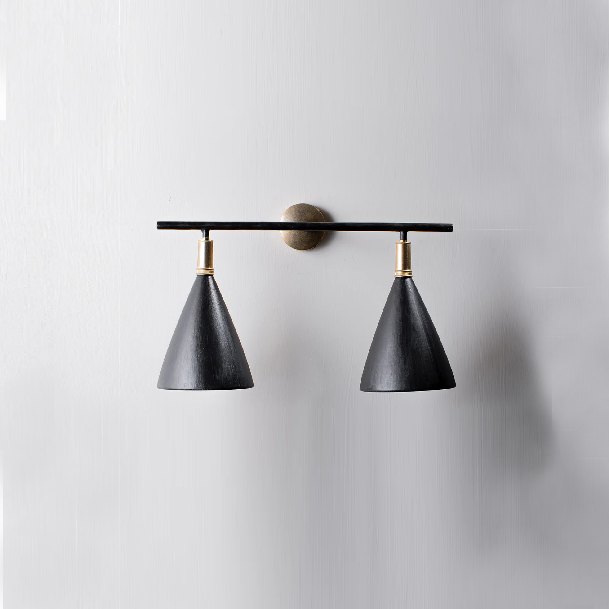 Matilda Wall Light Small Double - Black with Etched Gold