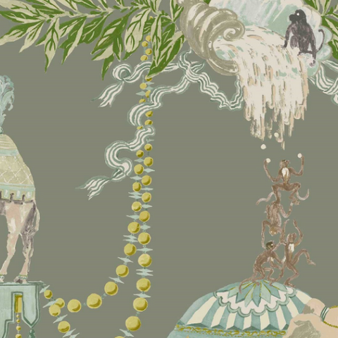 Monkey Business Wallpaper - Sage