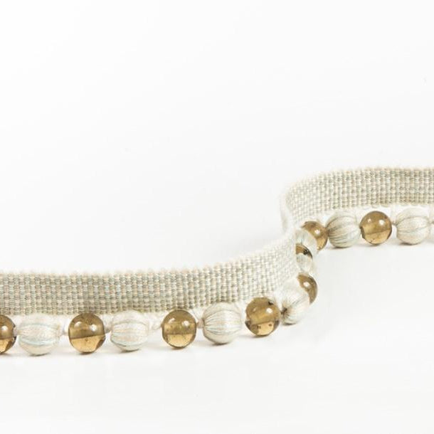 Glass-Beaded Fringe - Mineral White