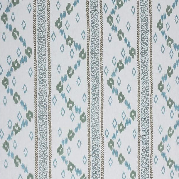 Chiné Stripe - Teal & Taupe