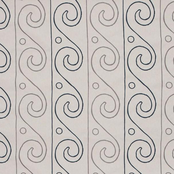 Scrollwork - Teal+Grey