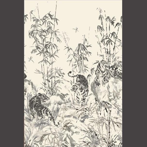 Tiger Fight - Black Ink