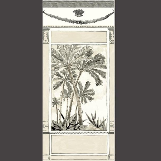 Palm Court Panel - Grisaille