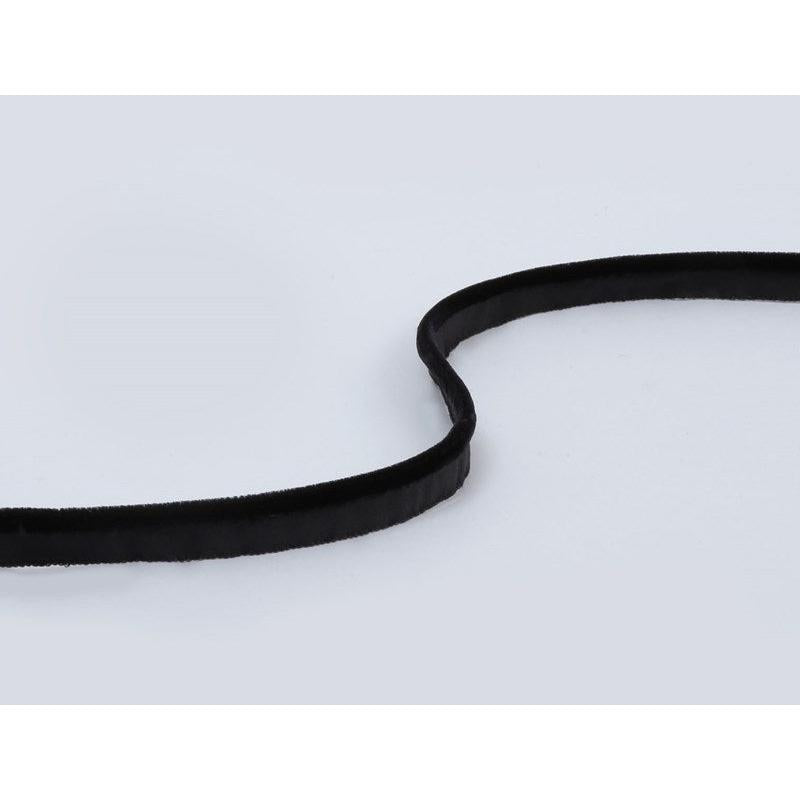 Velvet Cord On Tape - Ebony