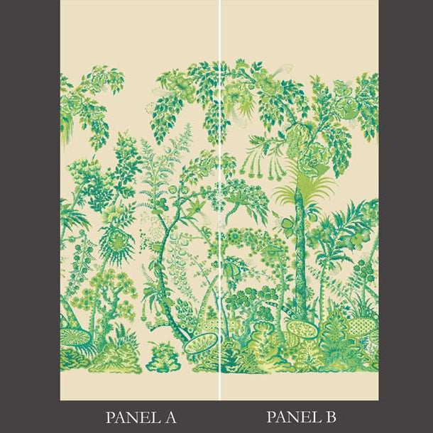 Palampore Panel A&B - Palm Leaf