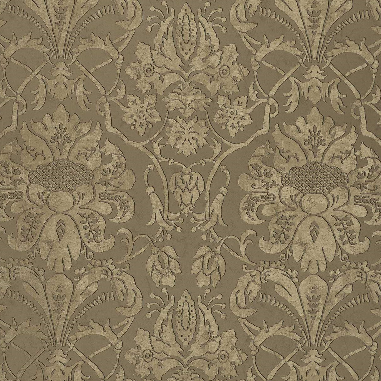 Vintage Damask - Antique Gold