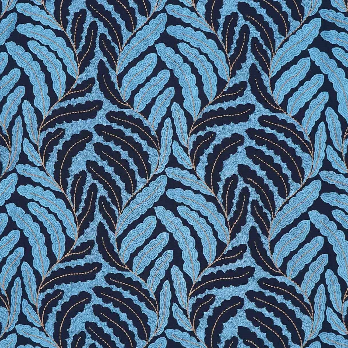 Folia Embroidery - Turquoise