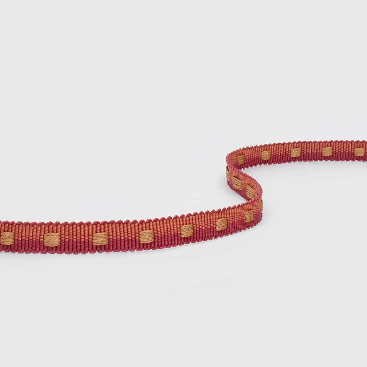 Dotted Silk Tape - Coral Red