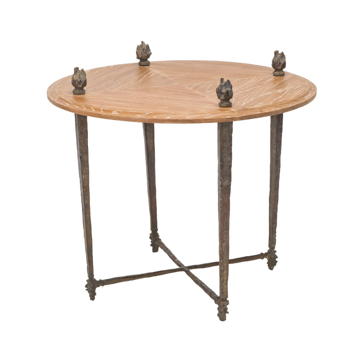 Round Flame End Table