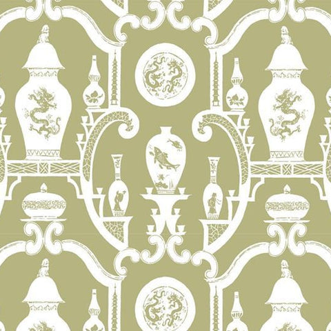 Cathay Wallpaper - Celadon Green